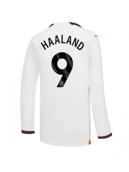 Moški Nogometna dresi replika Manchester City Erling Haaland #9 Gostujoči 2023-24 Dolgi rokav